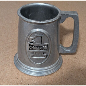 Vtg Cast Aluminum Metal Tankard Mug Champion #1 1st Solid Thick Gag Gift Decor